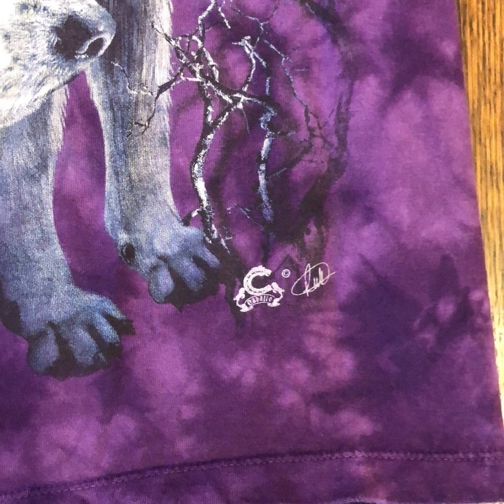 VINTAGE Caballo Wolf Tie Dye T-Shirt - Picture 3 of 7